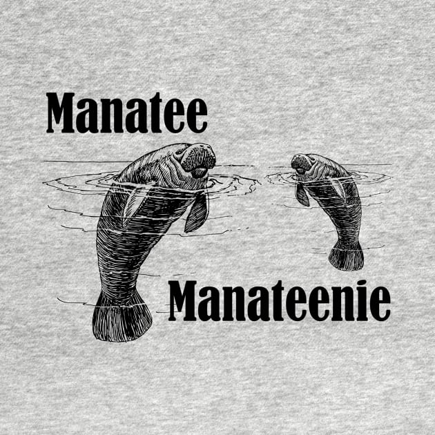 Lispe Manatee Funny Mama and Baby Manateenie by Lispe